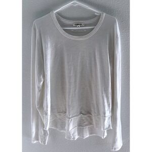 Chrldr Shirt Womens Large White Long Sleeve Capsule Minimalist Luxury Sporty